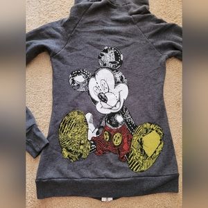 Lauren Moshi Gray Hooded Jacket with Cartoon Design
